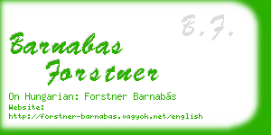 barnabas forstner business card
