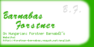 barnabas forstner business card